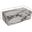 Meridian Furniture Bolzano White Marble Coffee Table
