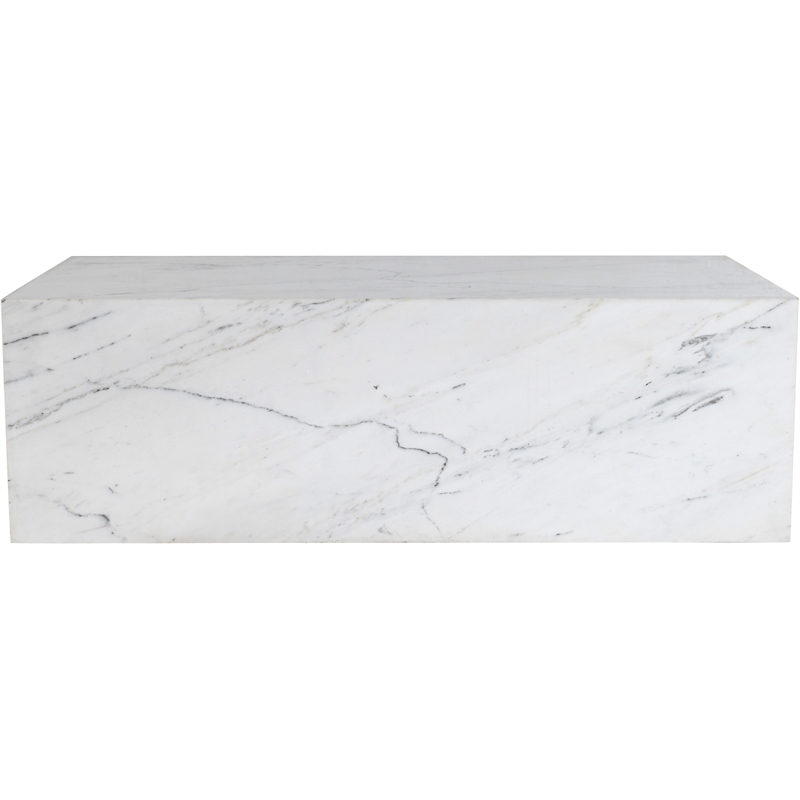 Meridian Furniture Bolzano White Marble Coffee Table