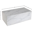 Meridian Furniture Bolzano White Marble Coffee Table