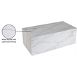 Meridian Furniture Bolzano White Marble Coffee Table