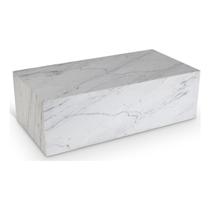 Meridian Furniture Bolzano White Marble Coffee Table