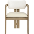 Meridian Furniture Ravina Cream Vegan Leather and Linen Textured DC (Set of 2)
