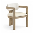Meridian Furniture Ravina Cream Vegan Leather and Linen Textured DC (Set of 2)