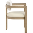 Meridian Furniture Ravina Cream Vegan Leather and Linen Textured DC (Set of 2)
