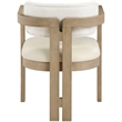 Meridian Furniture Ravina Cream Vegan Leather and Linen Textured DC (Set of 2)