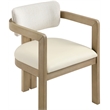 Meridian Furniture Ravina Cream Vegan Leather and Linen Textured DC (Set of 2)