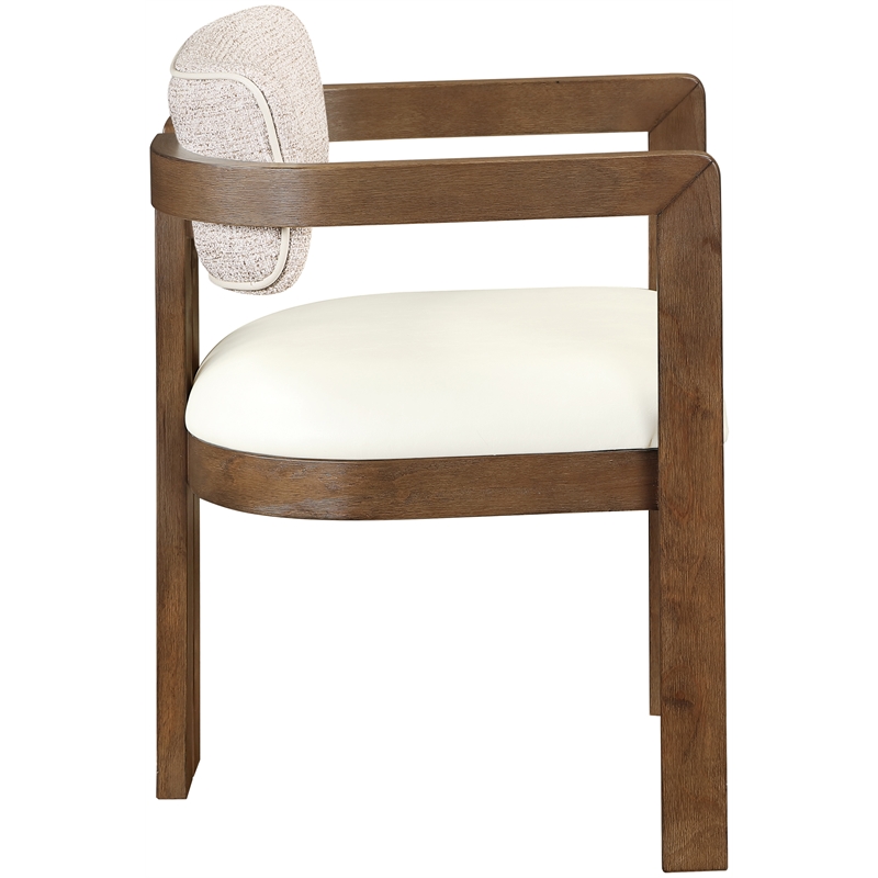 Meridian Furniture Ravina Beige Vegan Leather and Linen Textured DC (Set of 2)