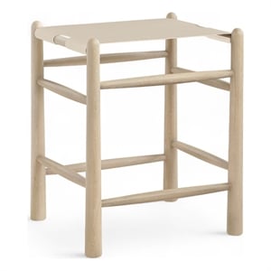 Meridian Furniture Santos Beige Vegan Leather Upholstered Counter Stool