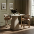 Meridian Furniture Ravina Cognac Vegan Leather and Linen Textured Counter Stool