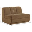 Meridian Furniture Modari Brown Fabric Upholstered Armless Chair