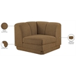 Meridian Furniture Modari Brown Fabric Upholstered Corner Chair