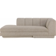 Meridian Furniture Modari Beige Fabric Upholstered Left Arm Chaise