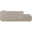 Meridian Furniture Modari Beige Fabric Upholstered Left Arm Chaise