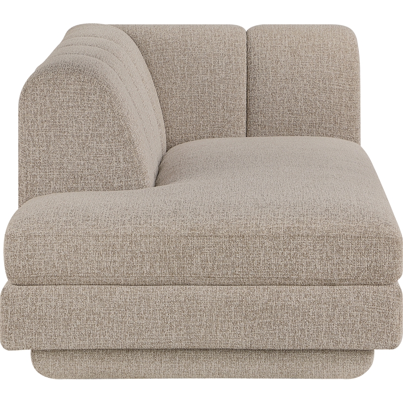 Meridian Furniture Modari Beige Fabric Upholstered Left Arm Chaise