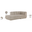 Meridian Furniture Modari Beige Fabric Upholstered Left Arm Chaise