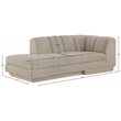 Meridian Furniture Modari Beige Fabric Upholstered Left Arm Chaise
