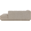 Meridian Furniture Modari Beige Fabric Upholstered Right Arm Chaise