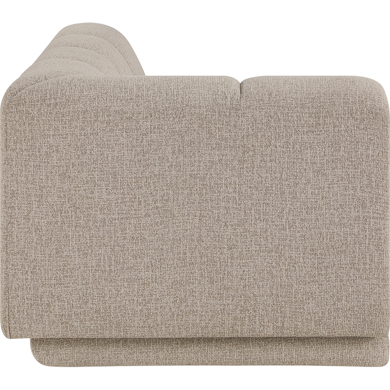 Meridian Furniture Modari Beige Fabric Upholstered Right Arm Chaise