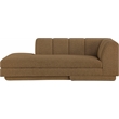 Meridian Furniture Modari Brown Fabric Upholstered Left Arm Chaise