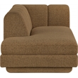 Meridian Furniture Modari Brown Fabric Upholstered Left Arm Chaise