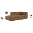 Meridian Furniture Modari Brown Fabric Upholstered Left Arm Chaise