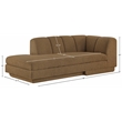 Meridian Furniture Modari Brown Fabric Upholstered Left Arm Chaise