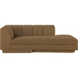 Meridian Furniture Modari Brown Fabric Upholstered Right Arm Chaise