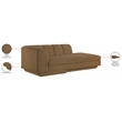 Meridian Furniture Modari Brown Fabric Upholstered Right Arm Chaise