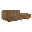 Meridian Furniture Modari Brown Fabric Upholstered Right Arm Chaise