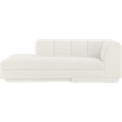 Meridian Furniture Modari Cream Fabric Upholstered Left Arm Chaise