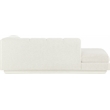 Meridian Furniture Modari Cream Fabric Upholstered Left Arm Chaise