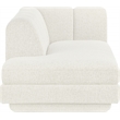 Meridian Furniture Modari Cream Fabric Upholstered Left Arm Chaise