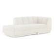Meridian Furniture Modari Cream Fabric Upholstered Left Arm Chaise