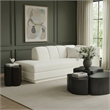 Meridian Furniture Modari Cream Fabric Upholstered Left Arm Chaise