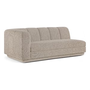 Meridian Furniture Modari 76.75&quot Beige Fabric Upholstered Left Arm Sofa
