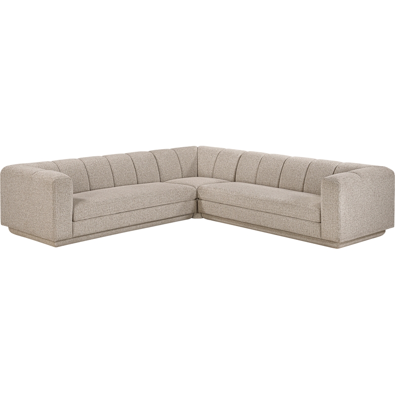 Meridian Furniture Modari Beige Fabric Upholstered 3pc. Modular Sectional