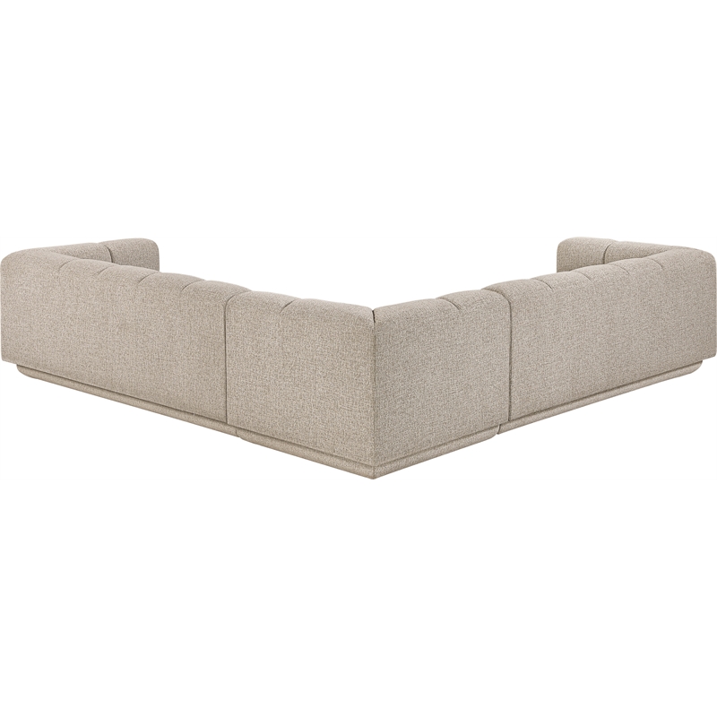 Meridian Furniture Modari Beige Fabric Upholstered 3pc. Modular Sectional