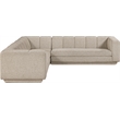 Meridian Furniture Modari Beige Fabric Upholstered 3pc. Modular Sectional