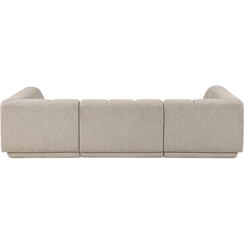 Meridian Furniture Modari Beige Fabric Upholstered 3pc. Modular Sectional