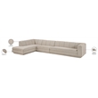 Meridian Furniture Modari Beige Fabric Upholstered 3pc. Modular Sectional