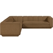 Meridian Furniture Modari Brown Fabric Upholstered 3pc. Modular Sectional