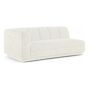 Meridian Furniture Modari 76.75&quot Cream Fabric Upholstered Left Arm Sofa