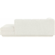 Meridian Furniture Modari Cream Fabric Upholstered Right Arm Chaise