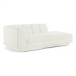 Meridian Furniture Modari Cream Fabric Upholstered Right Arm Chaise