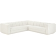 Meridian Furniture Modari Cream Fabric Upholstered 3pc. Modular Sectional