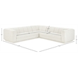 Meridian Furniture Modari Cream Fabric Upholstered 3pc. Modular Sectional