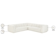 Meridian Furniture Modari Cream Fabric Upholstered 3pc. Modular Sectional