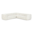 Meridian Furniture Modari Cream Fabric Upholstered 3pc. Modular Sectional