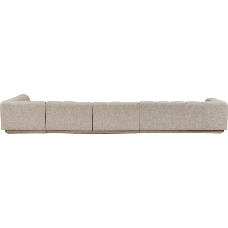 Meridian Furniture Modari Beige Fabric Upholstered 4pc. Modular Sectional