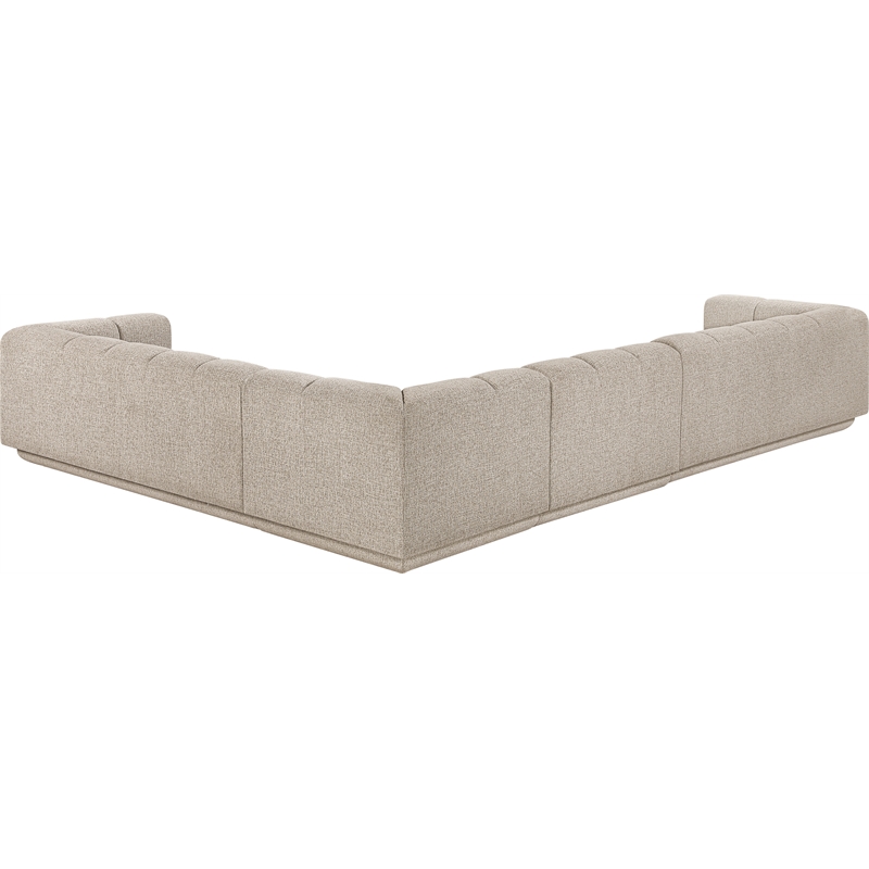 Meridian Furniture Modari Beige Fabric Upholstered 4pc. Modular Sectional